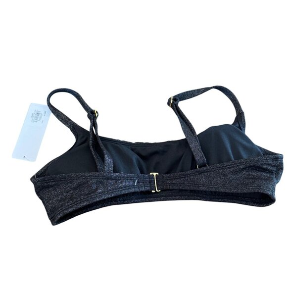 Freshwater Sparkly Bikini Bralette Top Women’s L Black Adjustable Straps Swimwea - Picture 2 of 4